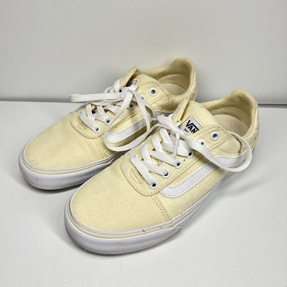 Vans Old Skool Ortholite Yellow Print Shoe Womens Size 7.5 Deluxe Comfort - Picture 8 of 10